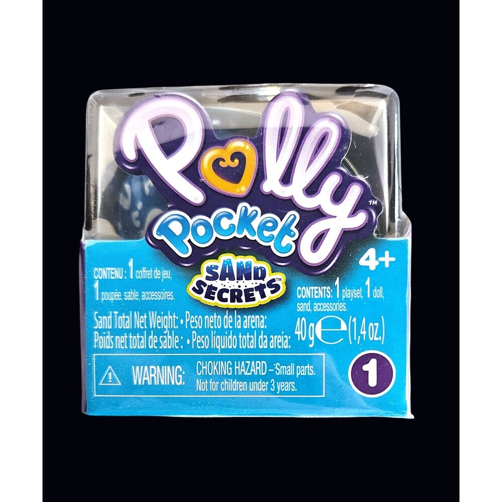 NEW Polly Pocket Sand Secrets Blind Box w/ Small Figure Sand & 3 Surprises Ser 1